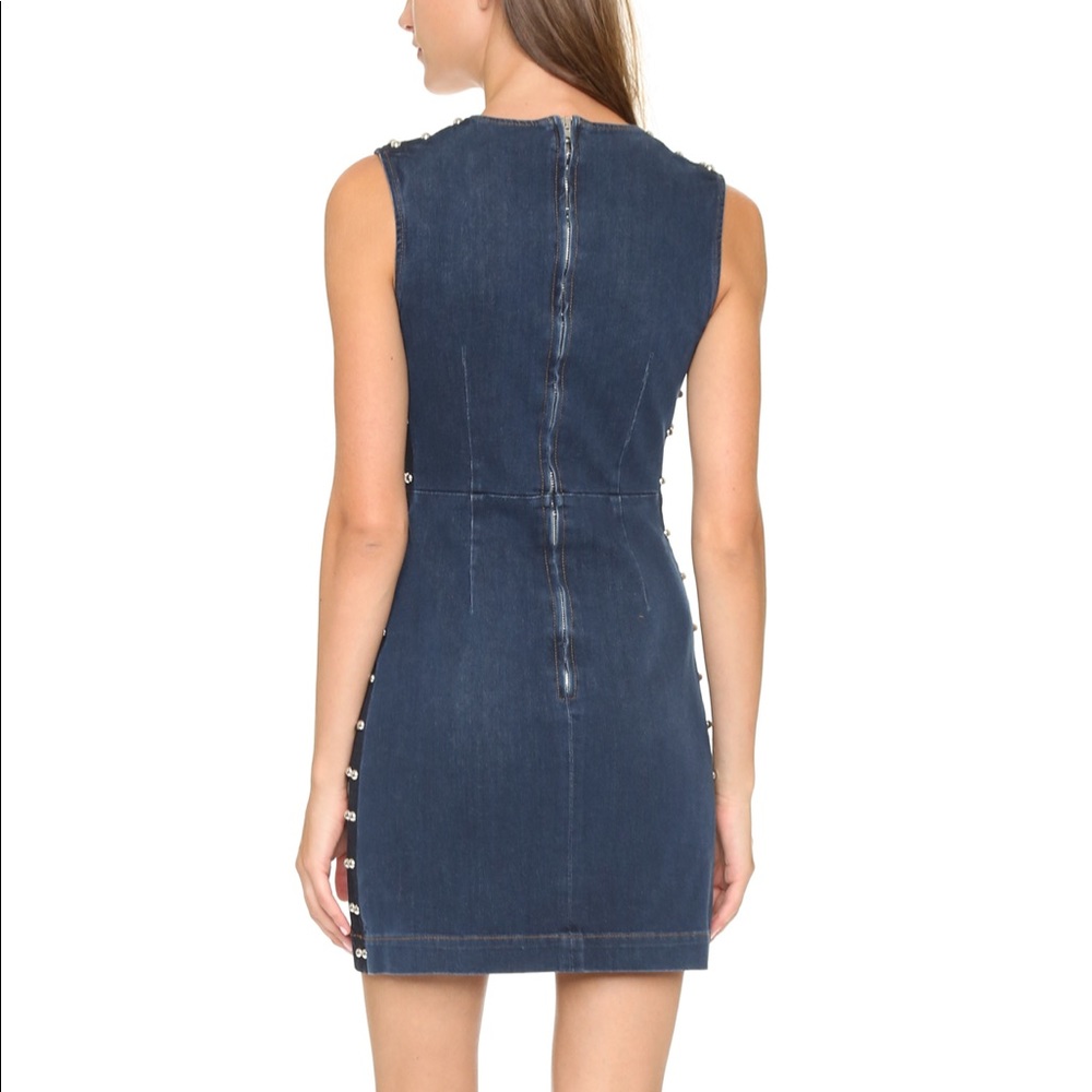 McQ - Alexander McQueen Deep V Neck Denim Dress - Picture 3 of 8